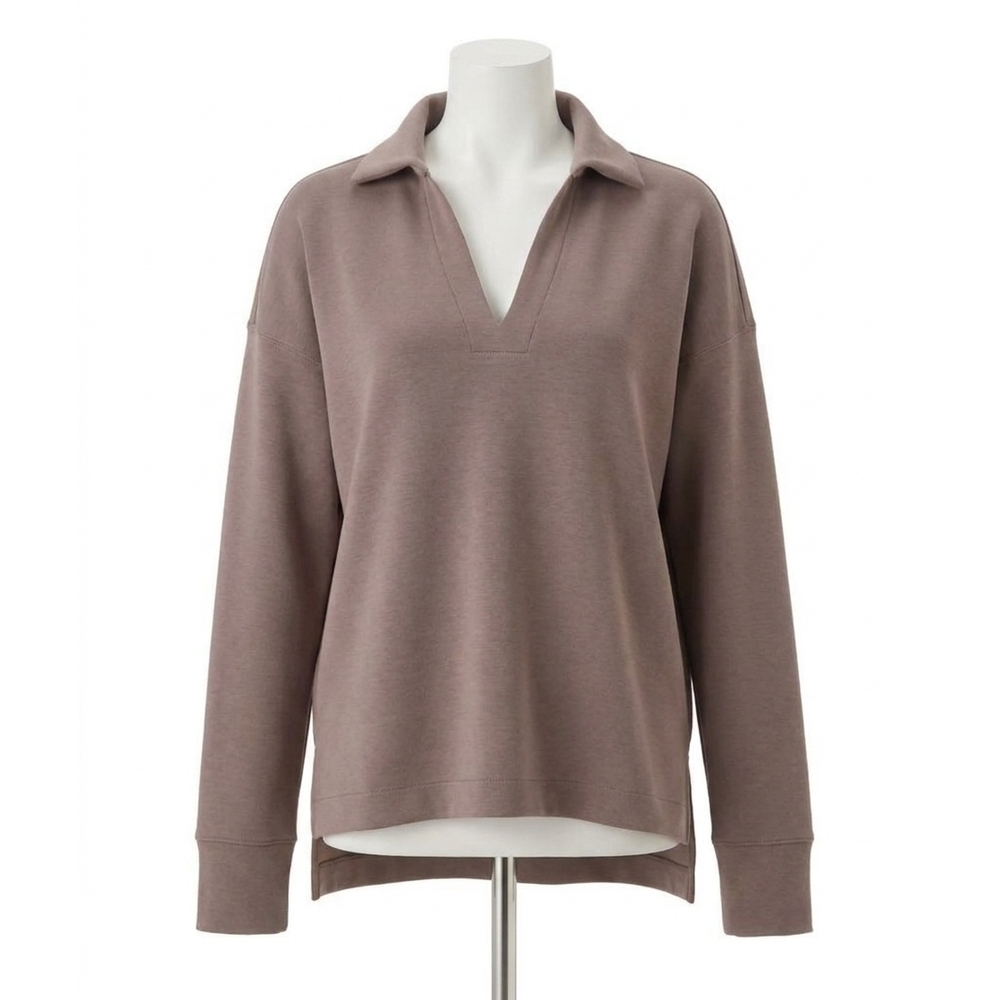 NEW SPANX airessentials polo tunic top in smoke